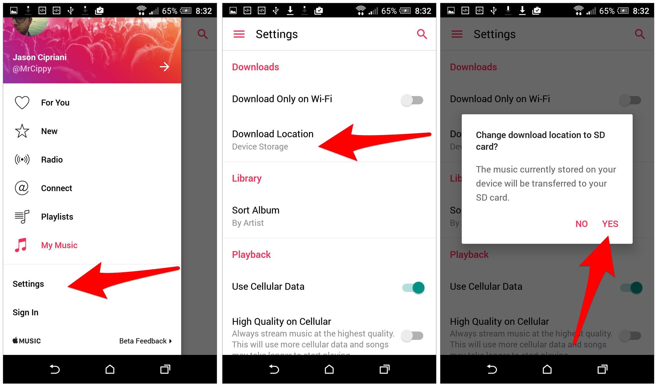 how to download songs to sd card