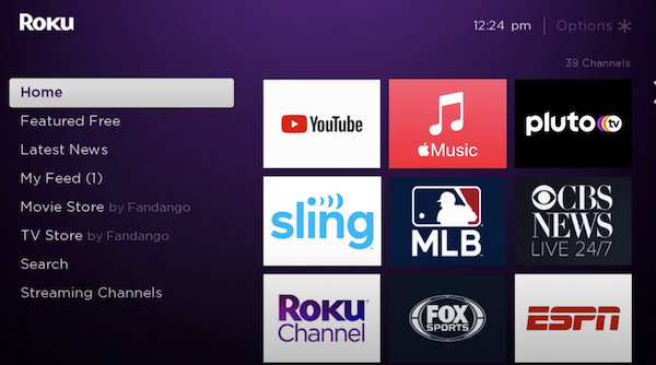 MLB, TV App, Roku Channel Store