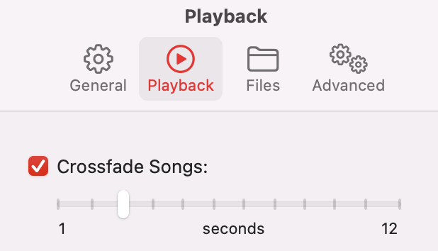 Apple Music crossfade