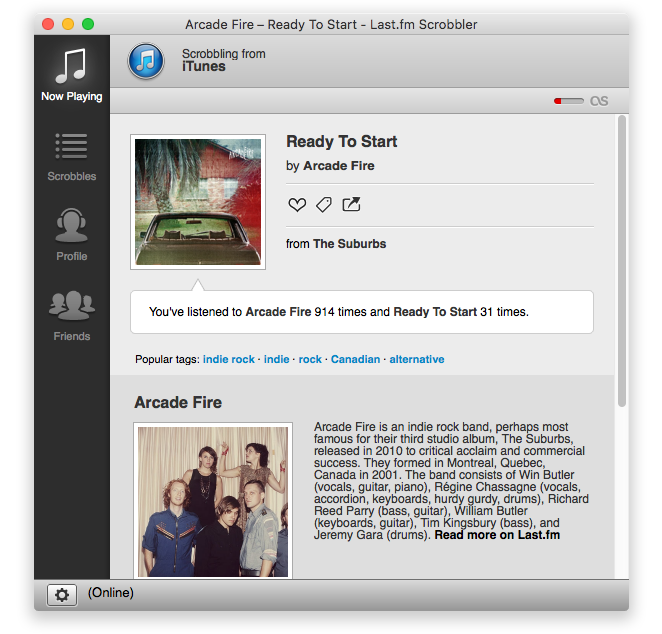 Last.fm app Mac