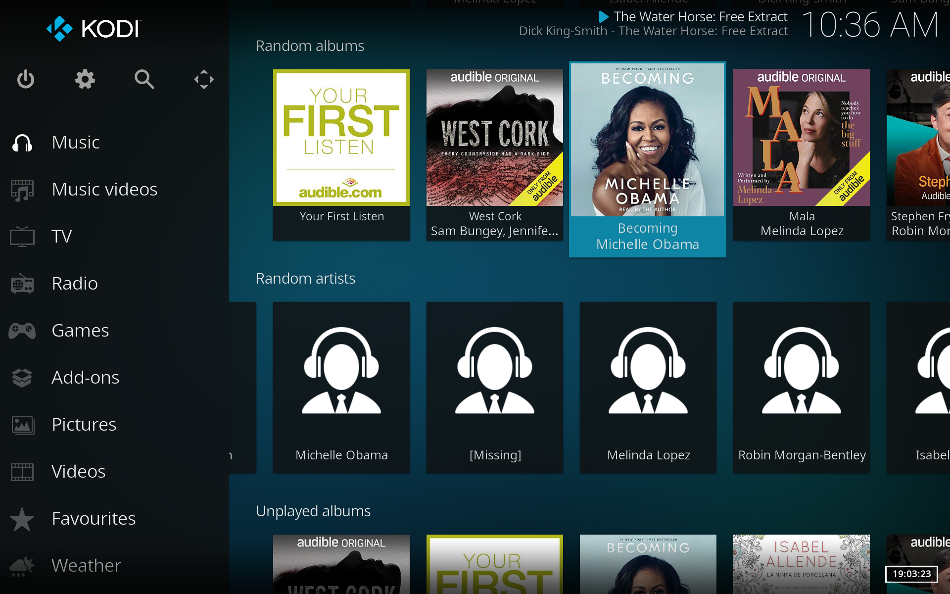 add audiobooks to Kodi