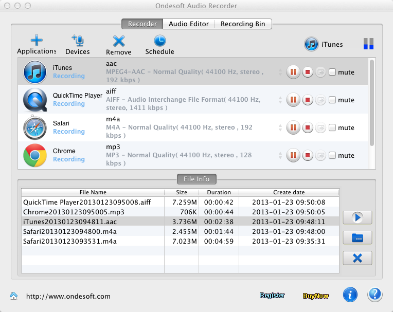 batch recording on mac