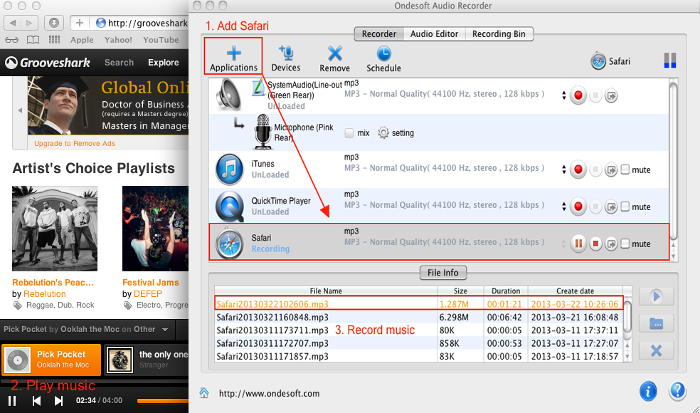 How to Record audio from website