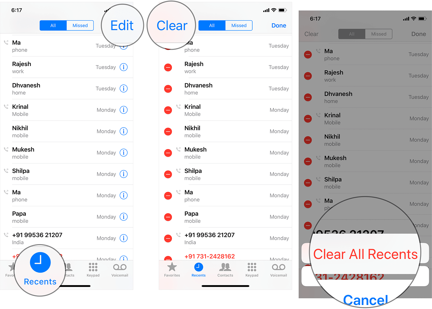 How to delete call history on iPhone?