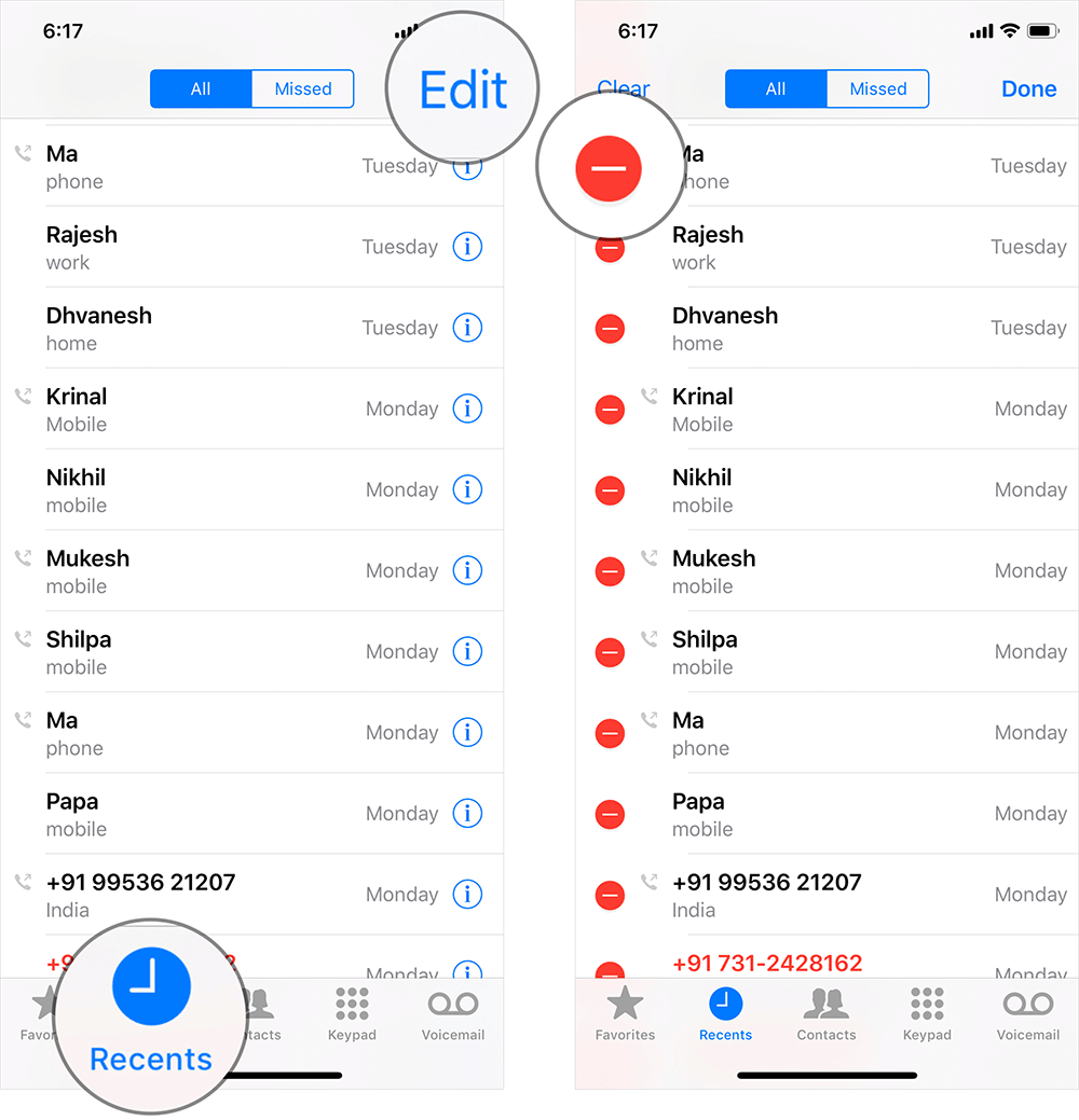 How to delete call history on iPhone?