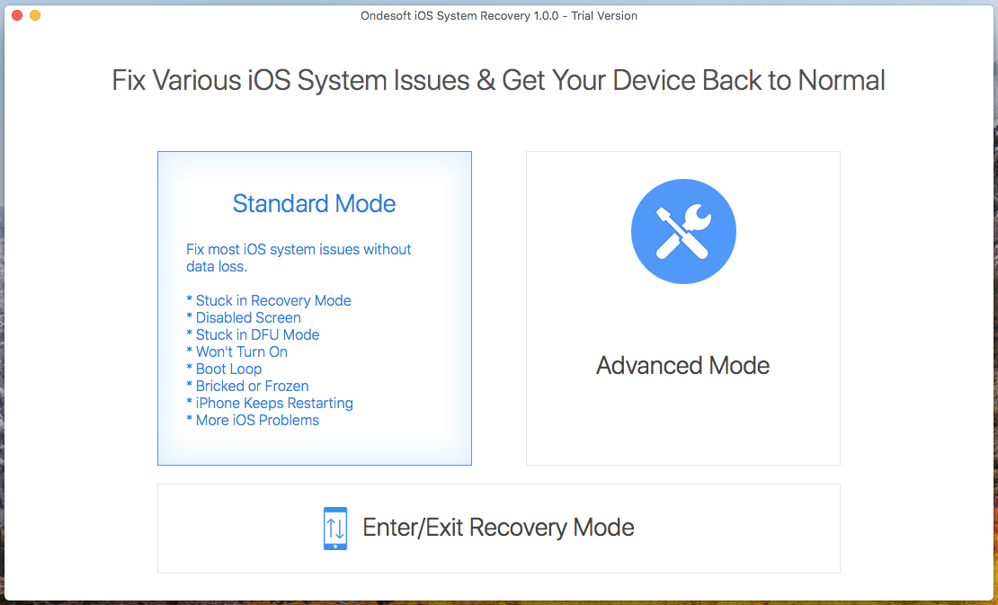 aiseesoft ios system recovery