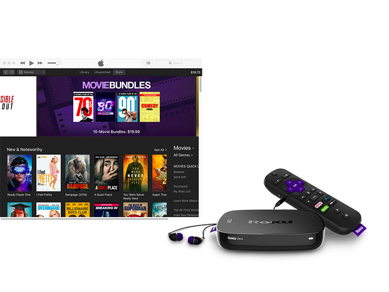 watch iTunes movies on roku