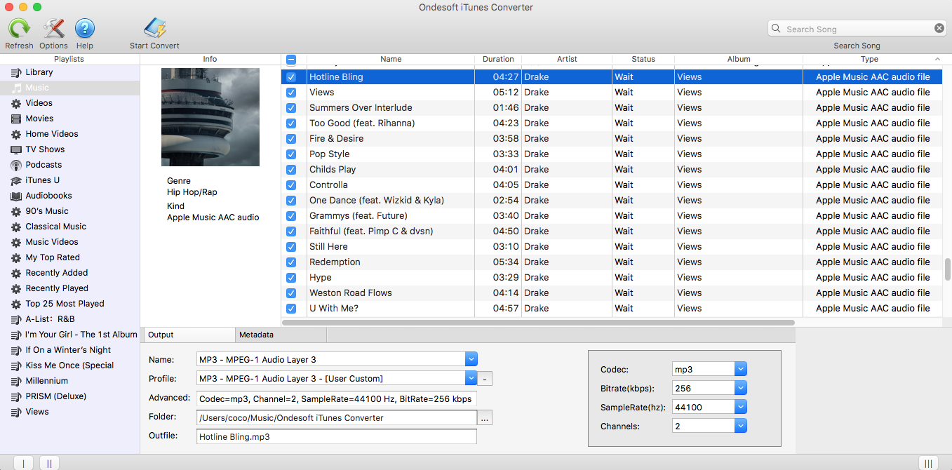 Converta iTunes M4P/M4B/M4A para MP3