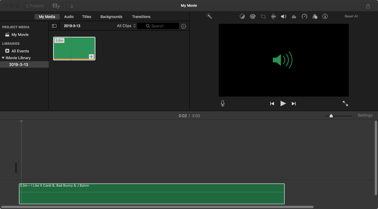 добавить музыку Spotify в imovie