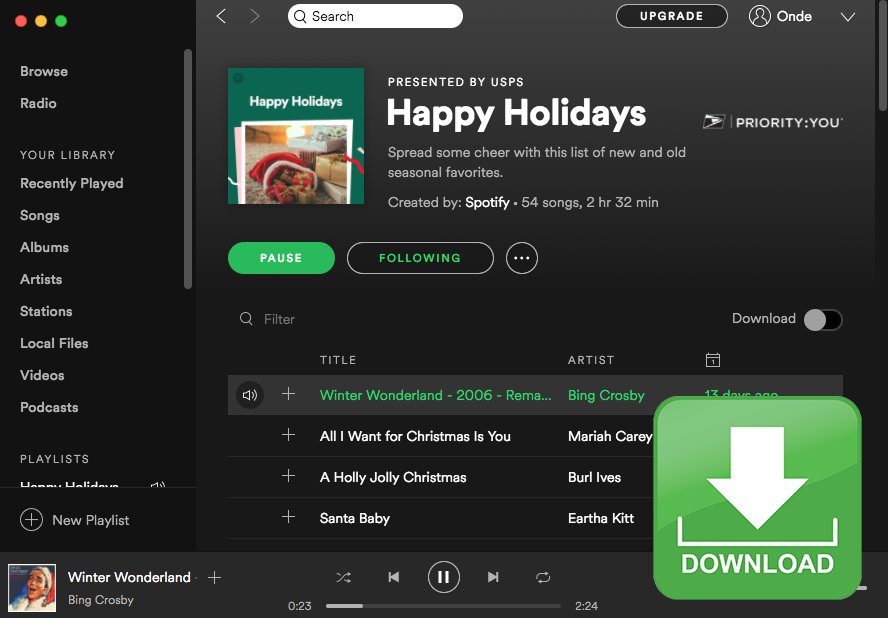 spotify mac app switch playlists