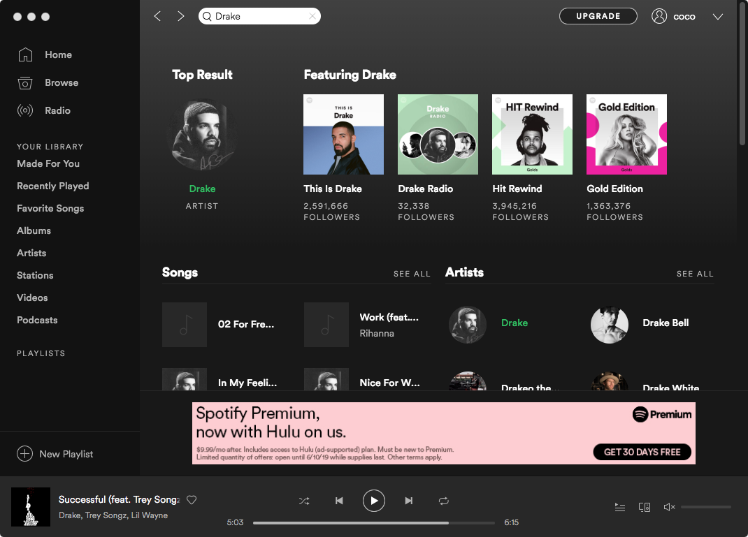 drake spotify