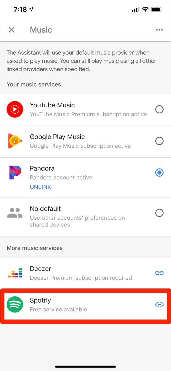 Spotify with store free google home