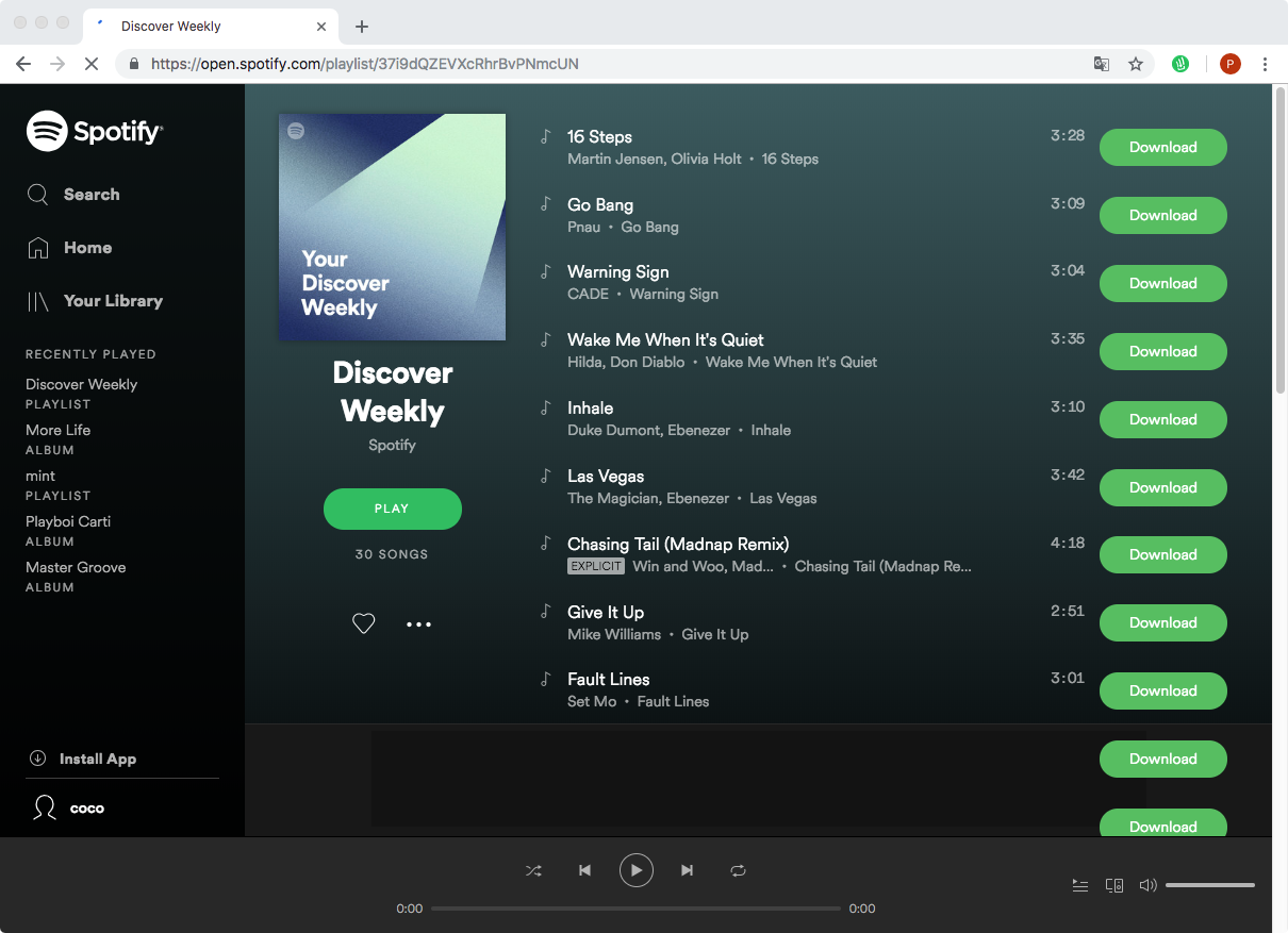 spotify download chrome