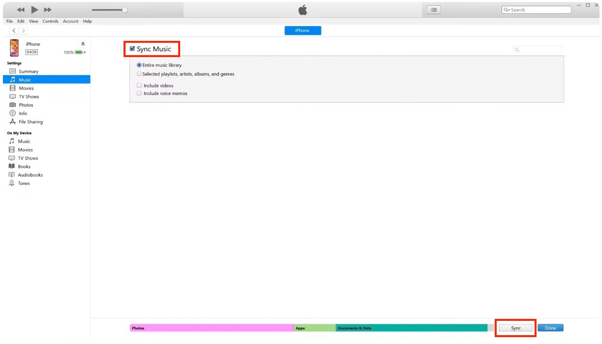 Sync Music to iPhone