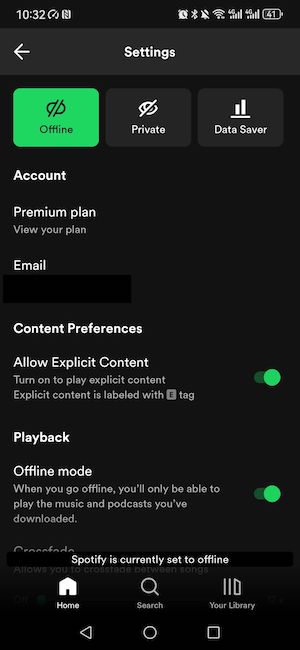 spotify offline Android