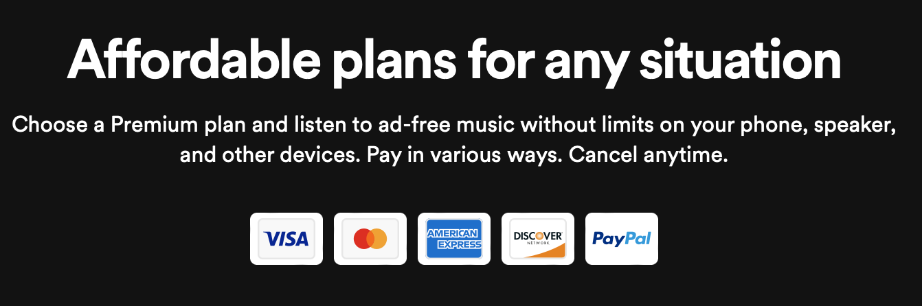 spotify payment