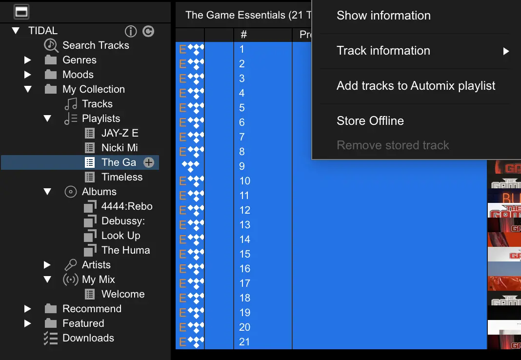 TIDAL Rekordbox