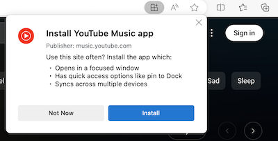 YouTube Music desktop app